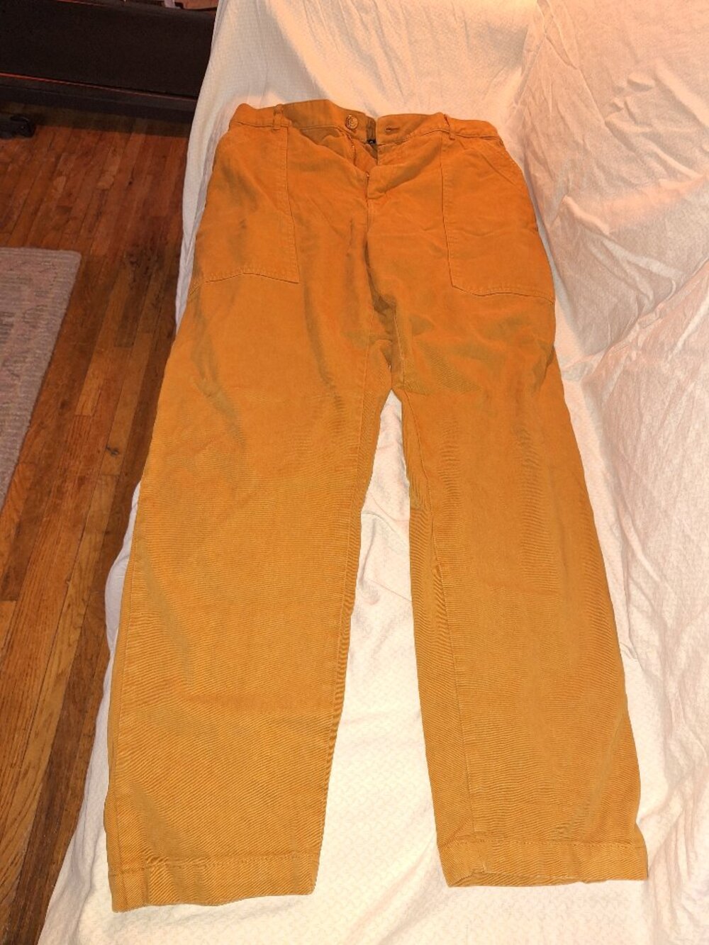 Big Bud Press Pencil Pants Mustard Yellow Workwear Utility Pants Made in USA